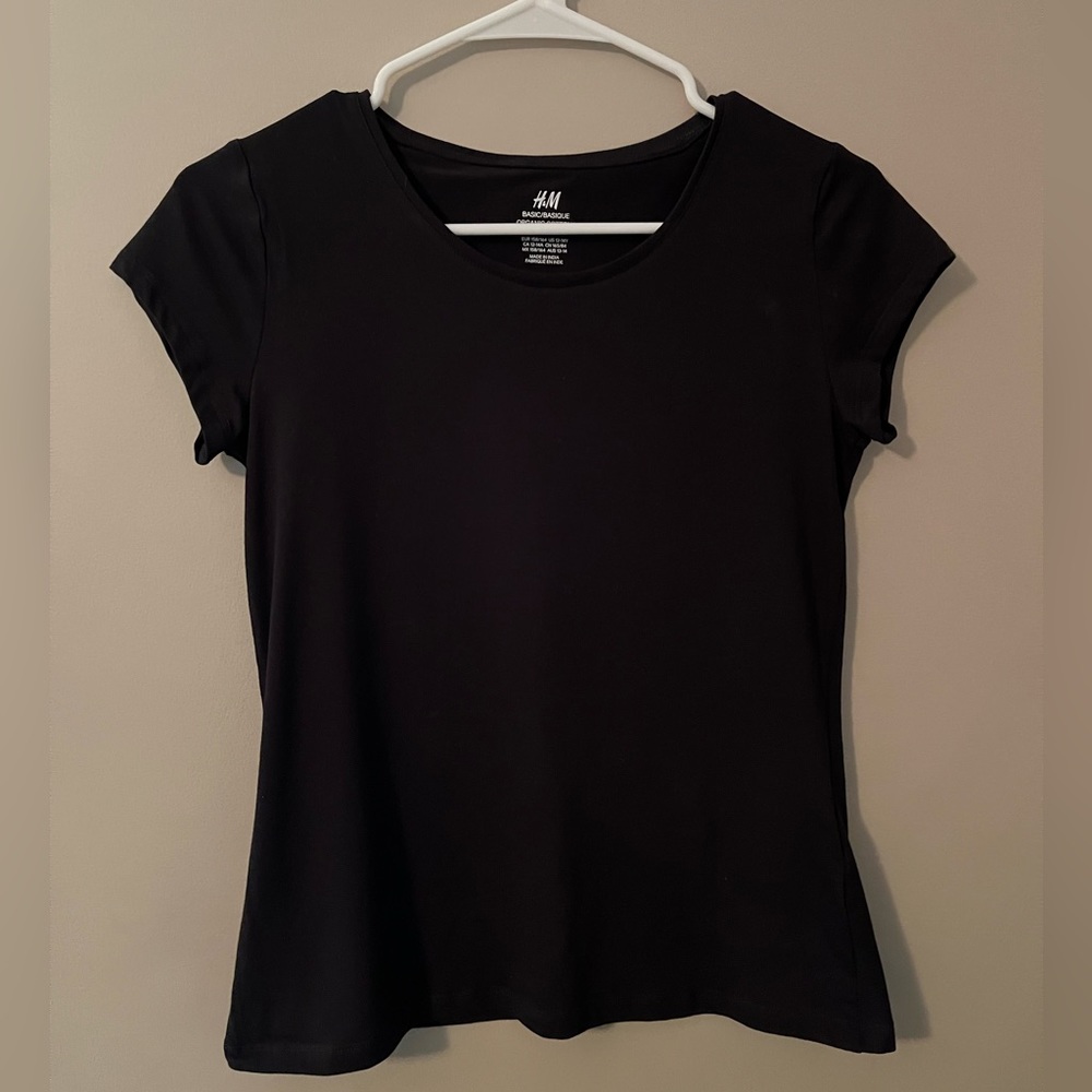 H&M Plain Black T Shirt